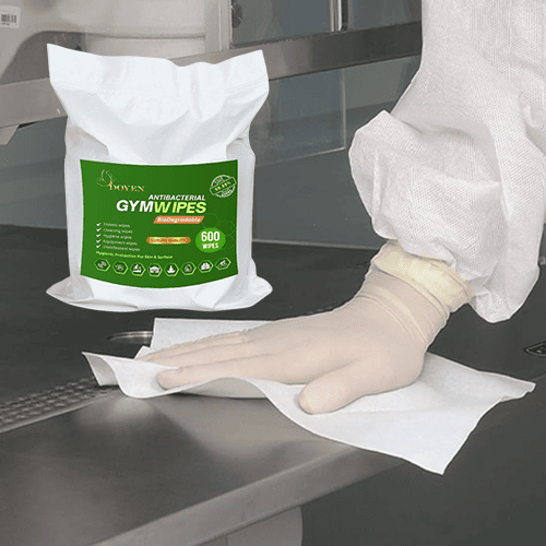 biodegradable gym wipes cleaning surface