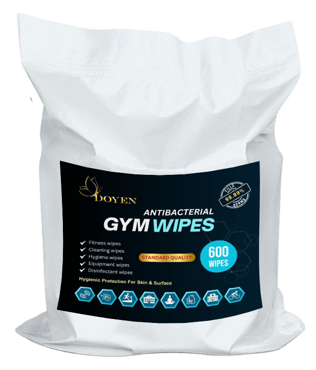Standard Gym Wipes for Daily Cleaning – Antibacterial, Alcohol-Free Fitness Wipes by Doyen Wellness UAE
