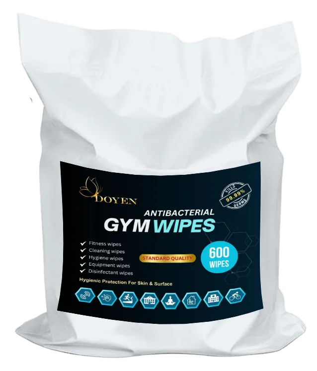 Standard Gym Wipes for Daily Cleaning – Antibacterial, Alcohol-Free Fitness Wipes by Doyen Wellness UAE