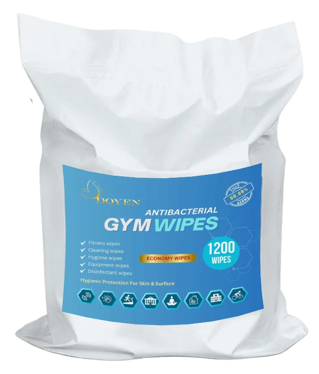 Economy Gym Wipes for Gyms and Fitness Centers – Antibacterial, Alcohol-Free Cleaning by Doyen Wellness UAE 🏷️ Image Title Doyen Economy Gym Wipes | Affordable Antibacterial Cleaning Wipes for Gyms – UAE, GCC & Africa Supplier 💬 Image Caption Doyen Economy Gym Wipes deliver antibacterial, alcohol-free surface cleani